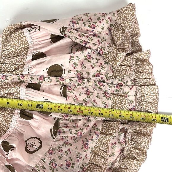 Cutey couture Summer Dress Button Down Cotton Pink Floral Sleeveless 2-3 year - Picture 9 of 10